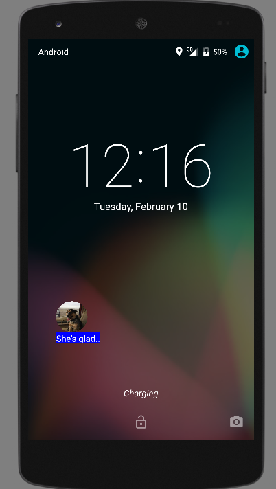 Chathead on lock screen Chathead on Lockscreen